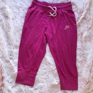 Pink Nike capris girls medium